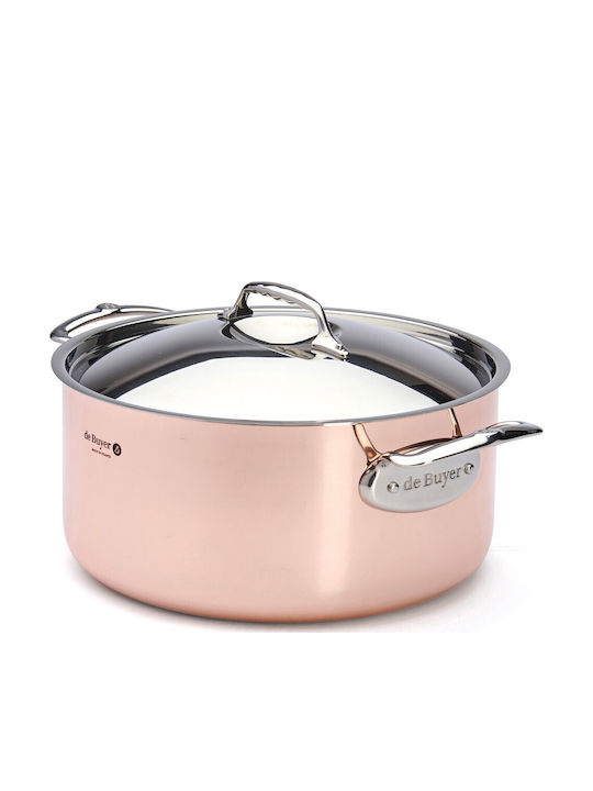 De Buyer Inocuivre Rostfreier Stahl Kochtopf 8lt / 28cm
