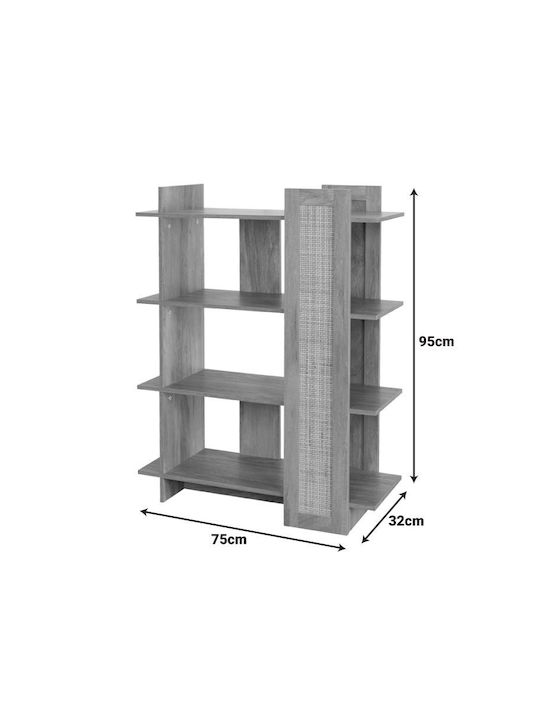 Βιβλιοθήκη Oslo Sonoma 75x32x95εκ.