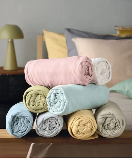 Kentia Baby Crib Sheet Cotton Fitted Sueve Pink 70x140cm