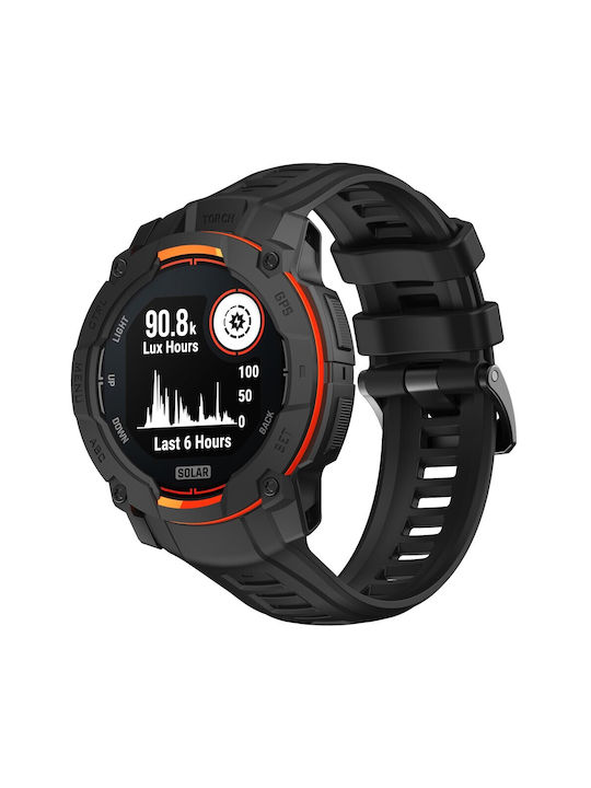 Λουράκι Silicone Garmin Instinct 3 Amoled 45mm Instinct 3 Solar 45mm Black Λουράκι Silicone Garmin Instinct 3 Amoled 45mm Instinct 3 Solar 45mm Black