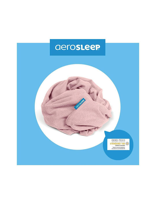 Aerosleep Βρεφικό Σεντόνι Κούνιας Βαμβακερό με Λάστιχο Πορτοκαλί 40x80εκ.