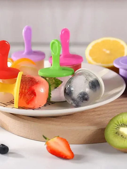 Pandaboo Pandaboo Backformen und Tabletts Eiscreme / Eislutscher aus Silikon 7 Steckdosen