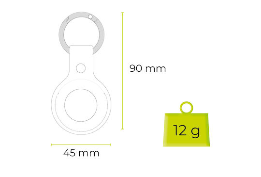 Mobile Origin Θήκη Μπρελόκ Δερμάτινη για AirTag σε Καφέ χρώμα