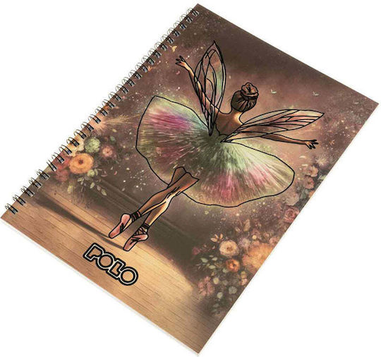 Polo Spiral Ruled Notebook B5 3 Subjects Gold