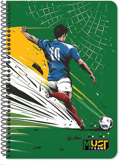 Must Team Spiral Notebook Ruled B5 30 Paper Sheets 2 Subjects Various Designs