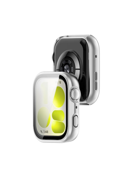 Πλαστική Θήκη με Τζαμάκι σε Ασημί χρώμα για Huawei Watch Fit 5