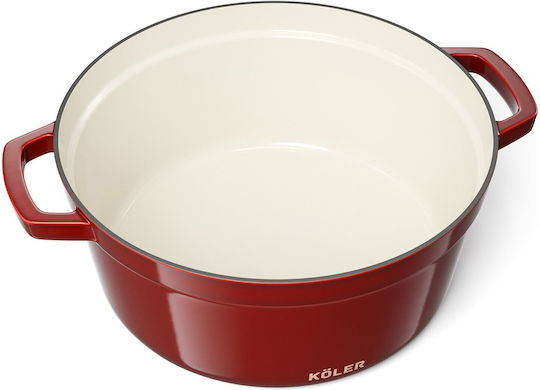 Koler Round Cast Iron Dutch Oven 26cm 5lt