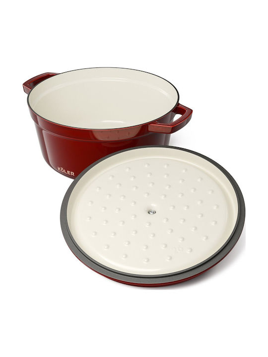 Koler Кръгла Чугунена Гастра 26cm 5lt