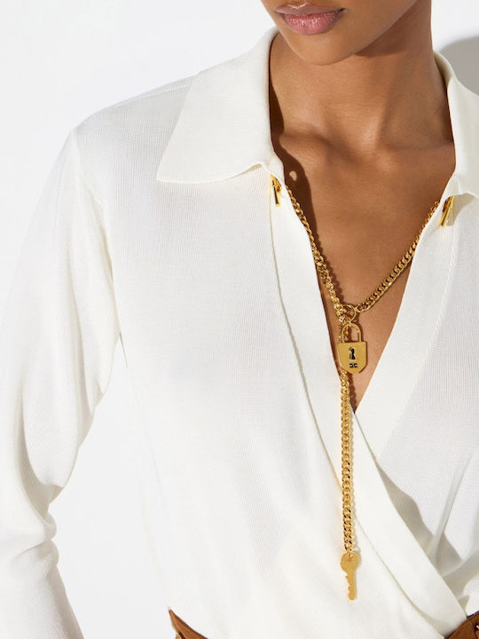 Корсаж Elisabetta Franchi Бял Bk03s66e2-193