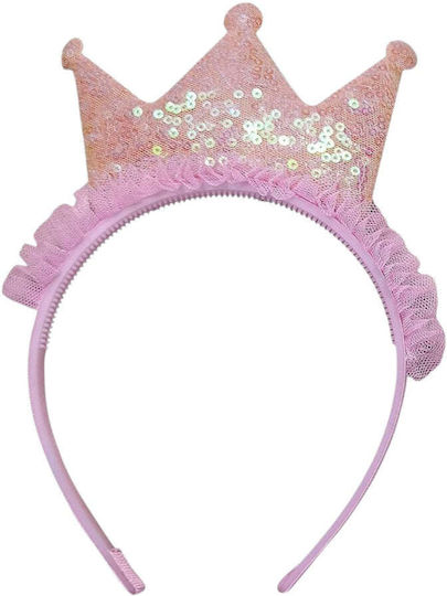 Karnevalsaccessoires Stirnband Hellblaue mit Pailletten