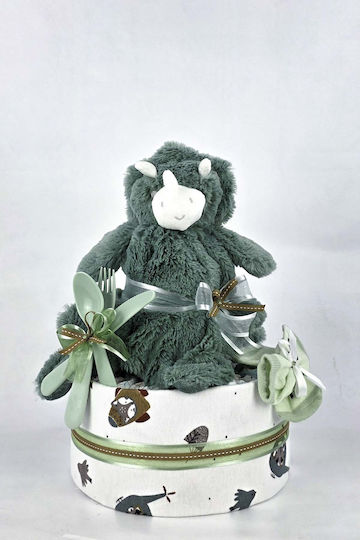 Dama Koupa Diaper Cake din Lemn pentru Băiat