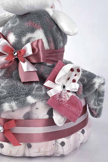 Dama Koupa Handmade Diaper Cake pentru Fetiță