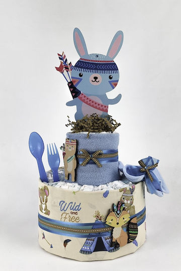 Dama Koupa Χειροποίητο Diaper Cake από Ξύλο για Αγόρι