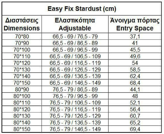 Orabella Stardust Easy Fix Cabină de Duș cu Ușă Glisantă 100x140cm Sticlă Transparentă Chrome