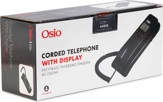 Osio Ενσύρματο Τηλέφωνο Γόνδολα Μαύρο OSW-4680B
