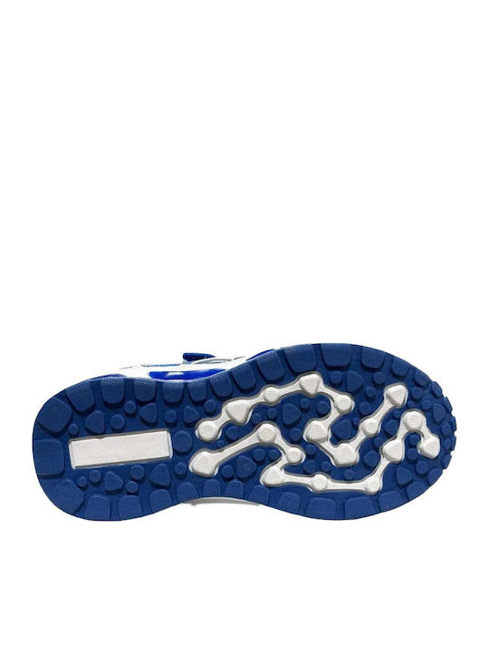 Kids Sneakers with Hoop & Loop Closure & Lights Blue