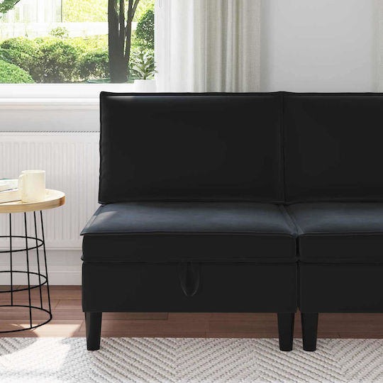 Velvet Armchair Black 70x70x82cm