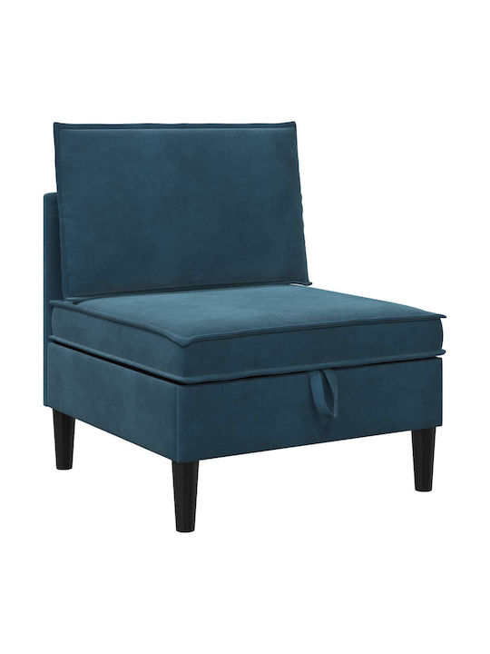 Sessel aus Samt Blau 70x70x82cm