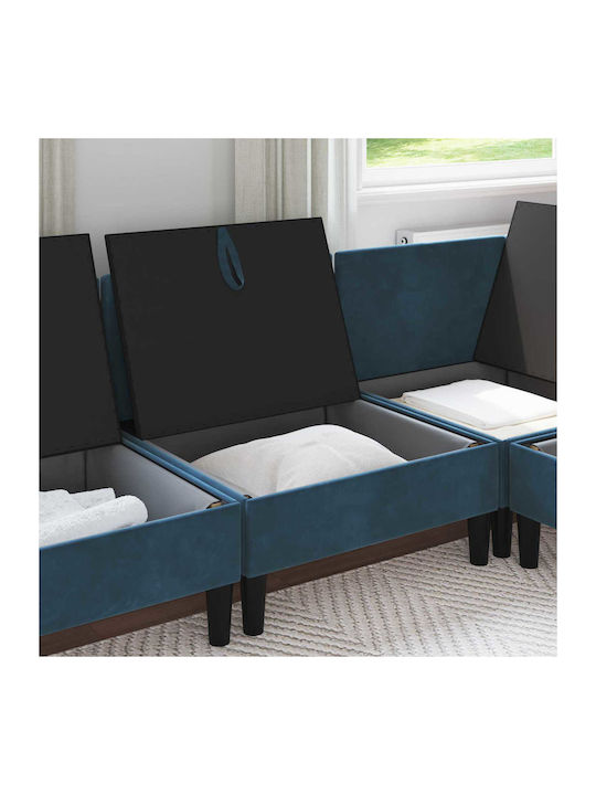 Sessel aus Samt Blau 70x70x82cm