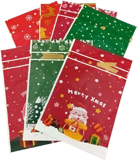 Kunststoff Weihnachtsgeschenkverpackung Tasche 23x15cm Verschiedene Designs