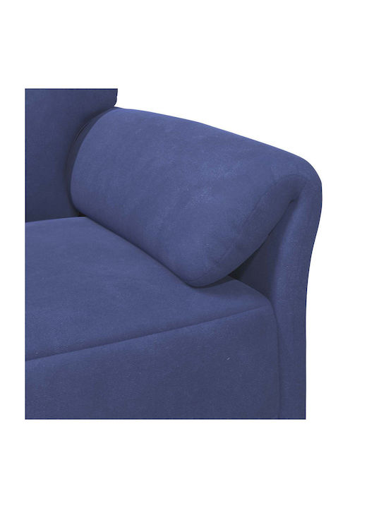 Sessel Aus Samt Blau Polizei 88x83x95cm