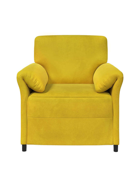 Sessel Aus Samt Gelb 88x83x95cm
