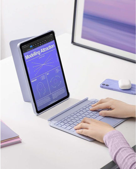 Inateck Detachable Magnetic Keyboard Case iPad 11" Qwertz Purple