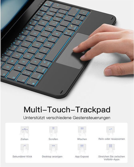 Inateck Magnetische Tablet Hülle Tastatur Ipad Air Pro 11" Qwertz Schwarz Kb09119