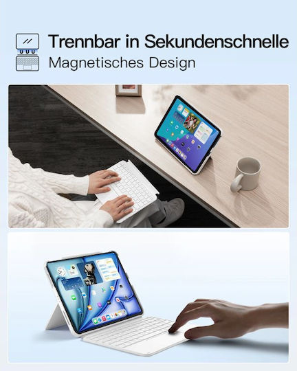 Inateck Ace Touch Keyboard Case Ipad 11"/10 9" Qwertz Rgb White