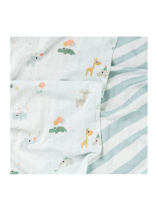 Done by Deer Muslin Baby Burp Cloths Blue 65x65cm 2 Pieces