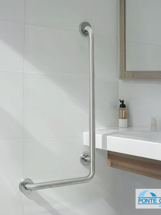 Ponte Giulio Λαβή Μπάνιου Inox ΑΜΕΑ 48cm Ασημί