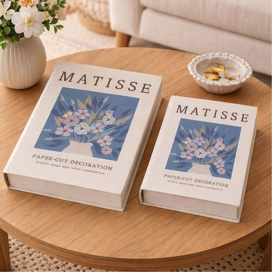 Iliadis Set Decorative Boxes Wooden Book Shaped 2 Pieces Iliadis Set Decorative Boxes Wooden Book Shaped 2 Pieces
