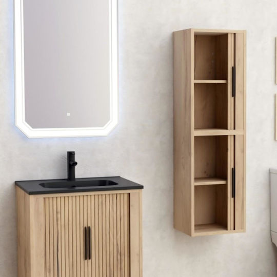 Inter Ceramic Arezzo Колона за баня Подова М35xД30xВ120cm Естествено дърво