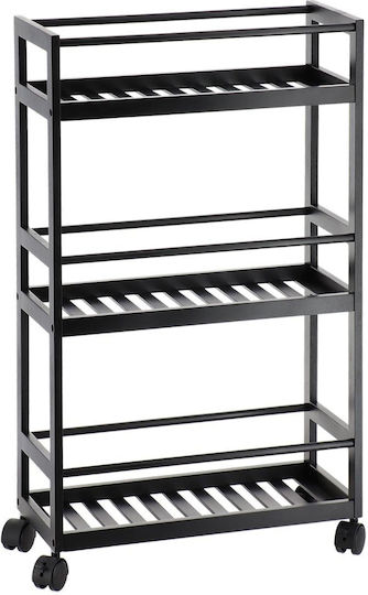 Eurocasa Montat pe perete Raft Baie Bambus 75x44.5x20cm Neagră Eurocasa Montat pe perete Raft Baie Bambus 75x44.5x20cm Neagră