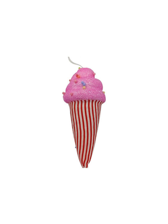 Weihnachtsbaumschmuck Eiscreme Styropor 14cm 2 Farben Rosa Eiscreme