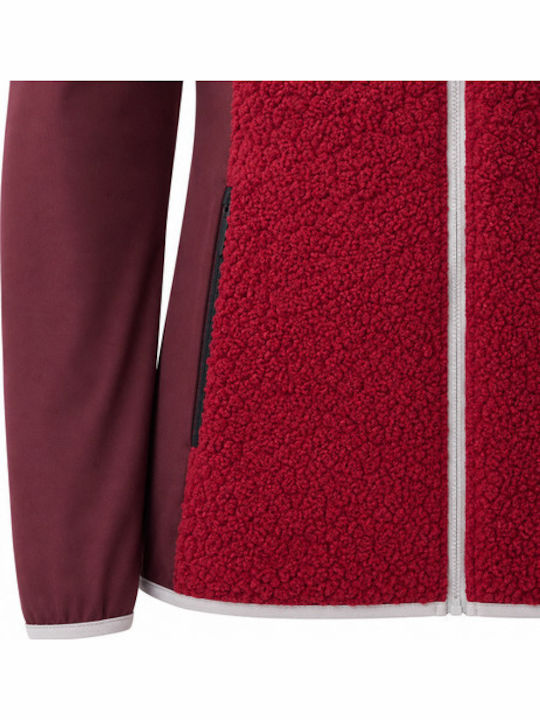 Полар Дамска жилетка с цип Port Royale Burgundy