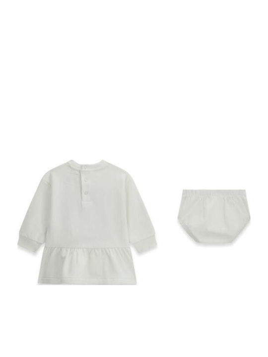 Mädchenkleid Denim Set mit Beige Bluse