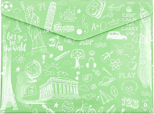 Typotrust Папка с Бутон Doodle A4 33x24см Фуксия