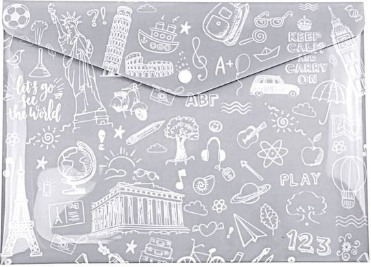 Typotrust Папка с Бутон Doodle A4 33x24см Фуксия