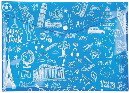 Typotrust Папка с Бутон Doodle A4 33x24см Фуксия