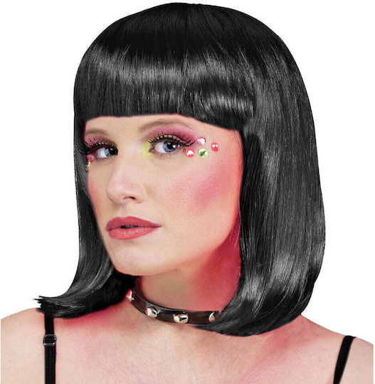 Long Square Wig with Bangs Red