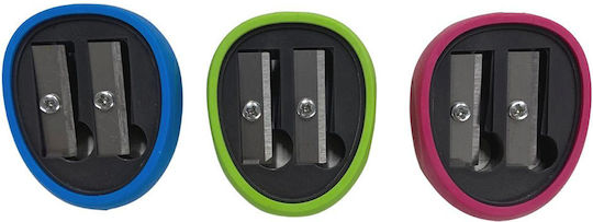 Keyroad Double Rubber Pencil Sharpener 3 Colors 1 Piece