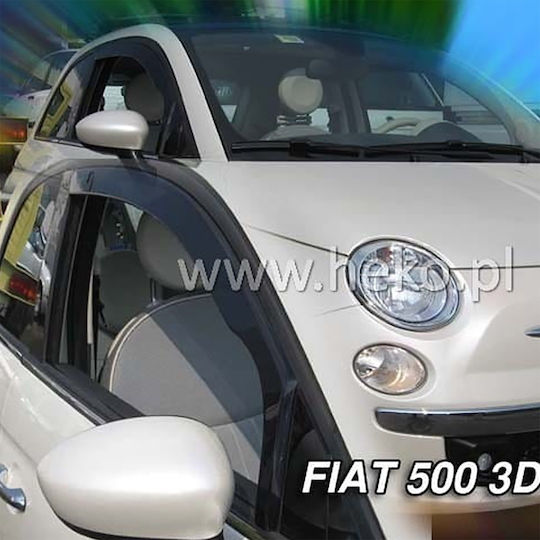 Heko Set deflectoare de vânt Dark Fime pentru Fiat 500 3D 2007 2buc