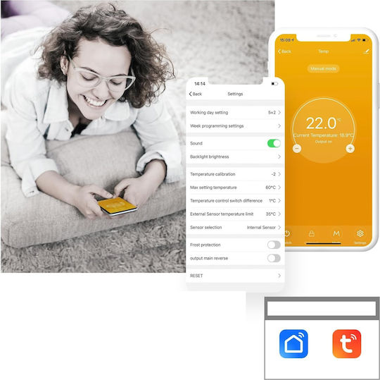 Termostat de Cameră Digital Smart cu Wi-Fi