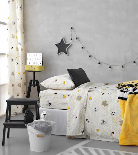 Palamaiki Kids Duvet Set Single with Pillowcase AEK 3 Yellow 160x240cm
