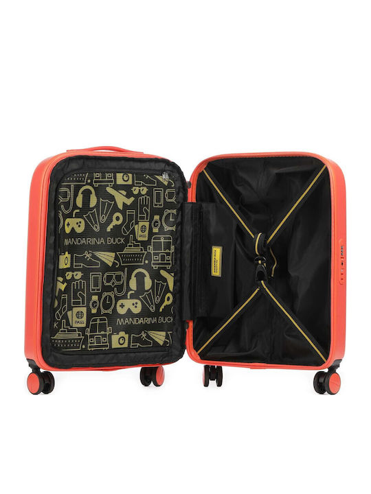 Mandarina Duck Logoduck+ Cabin Hard Suitcase Grape with 4 Wheels Height 55cm