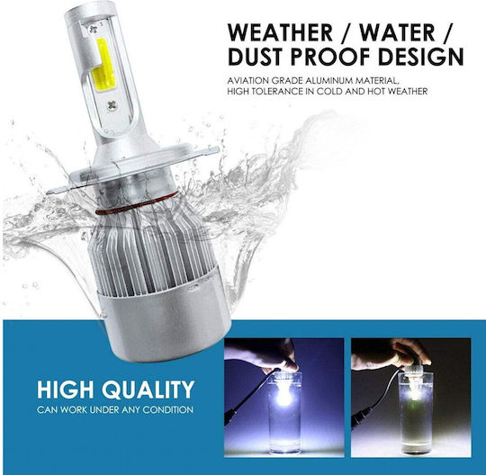 VenCore Λάμπα Αυτοκινήτου & Μοτοσυκλέτας H3 LED 6000K Ψυχρό Λευκό 12-24V / 12V