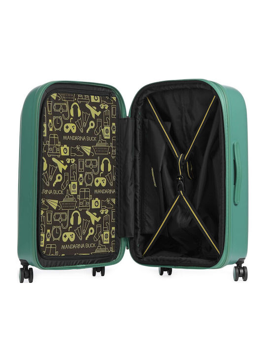 Mandarina Duck Logoduck+ Medium Hard Suitcase Foliage Green with 4 Wheels Height 69cm