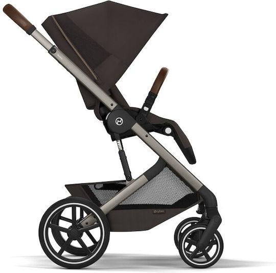 Cybex Balios S LUX Регулируема Бебешка Количка Подходяща За Новородено Chocolate Brown 11.7kg