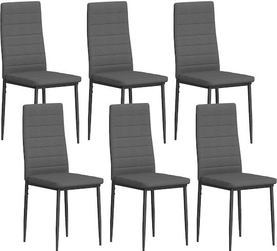 Ess- und Küchenstühle 6 Stück Grau Ess- und Küchenstühle 6 Stück Grau